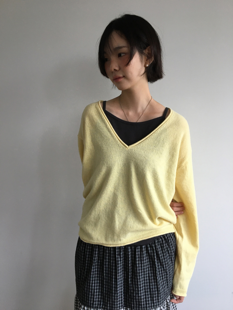 Luro V-neck knit (8color)