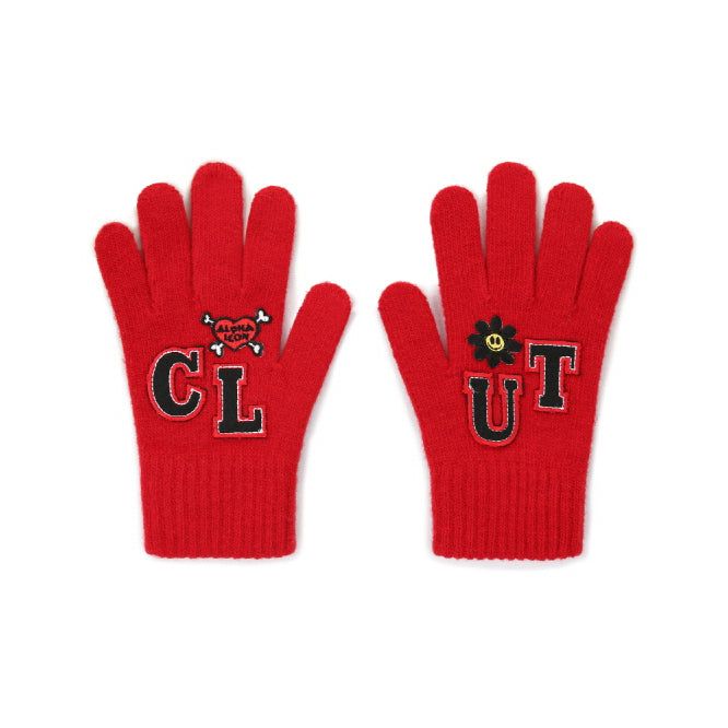 CLUT STUDIO(クラットスタジオ)の「0 5 patch wool knit gloves - RED(Fashion Accessories)」
