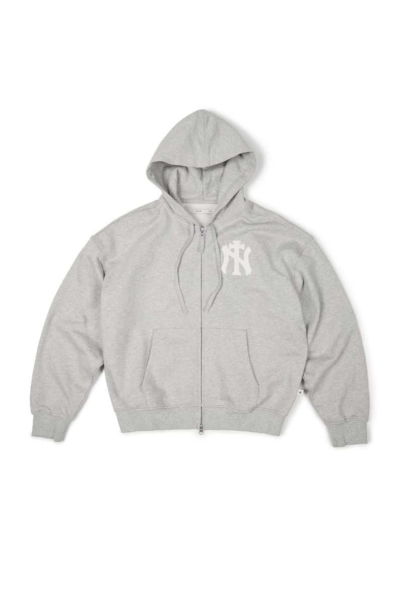 ETCE（イーティーシーイー）の「(BASE) NY CROSS HOOD ZIP UP (GRAY)（Tops）」