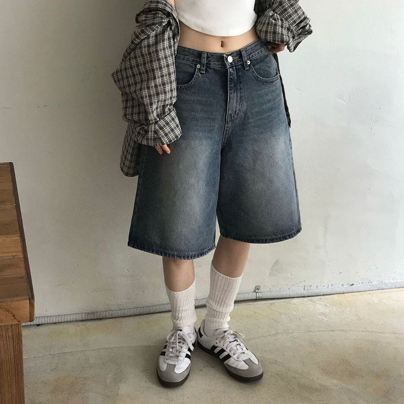 [MADE] cotton bermuda denim pants