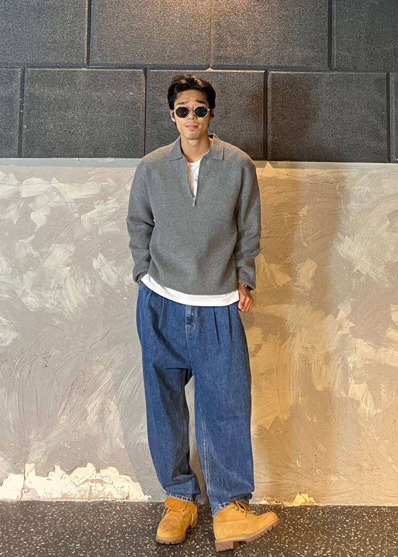 Berghazzi Semi-Zip-up Cara Knit 9COLOR