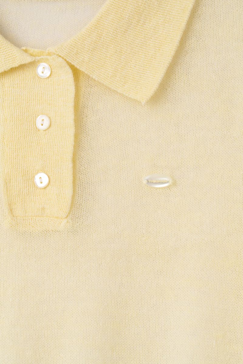 SEE-THROUGH COLLAR HALF KNIT (LEMON)