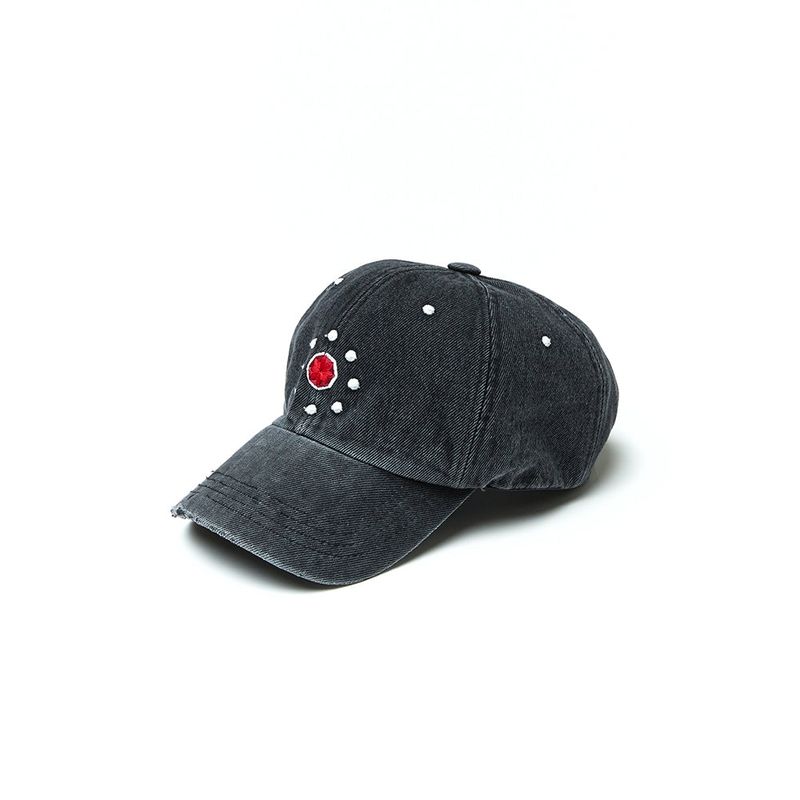 エンブロイダリーボールキャップ / BLACK DENIM