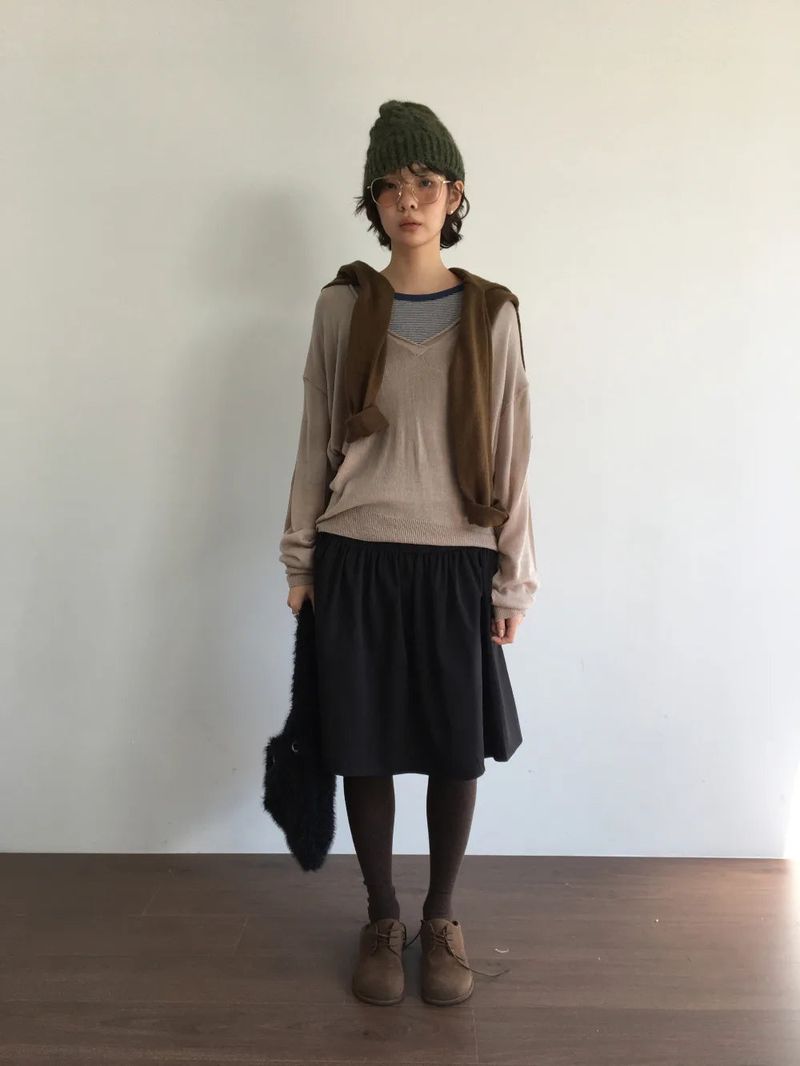 DUGGY（ダギー）の「プント ピンタック ミディ スカート (2color)（スカート）」