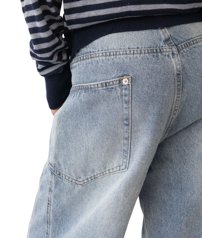 Jeff Big Pocket Washed Curved Jeans