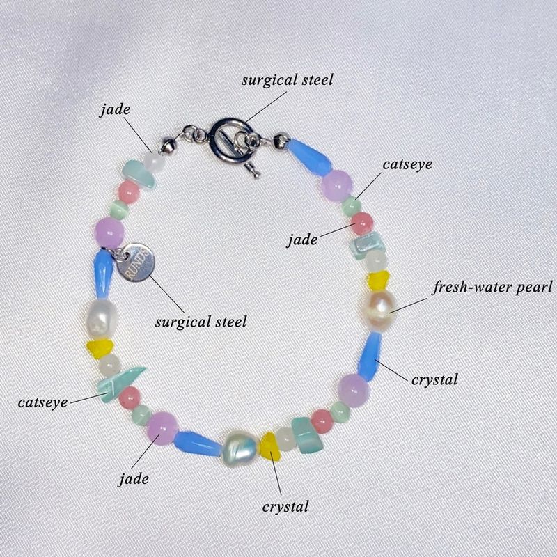 pastel gemstone bracelet