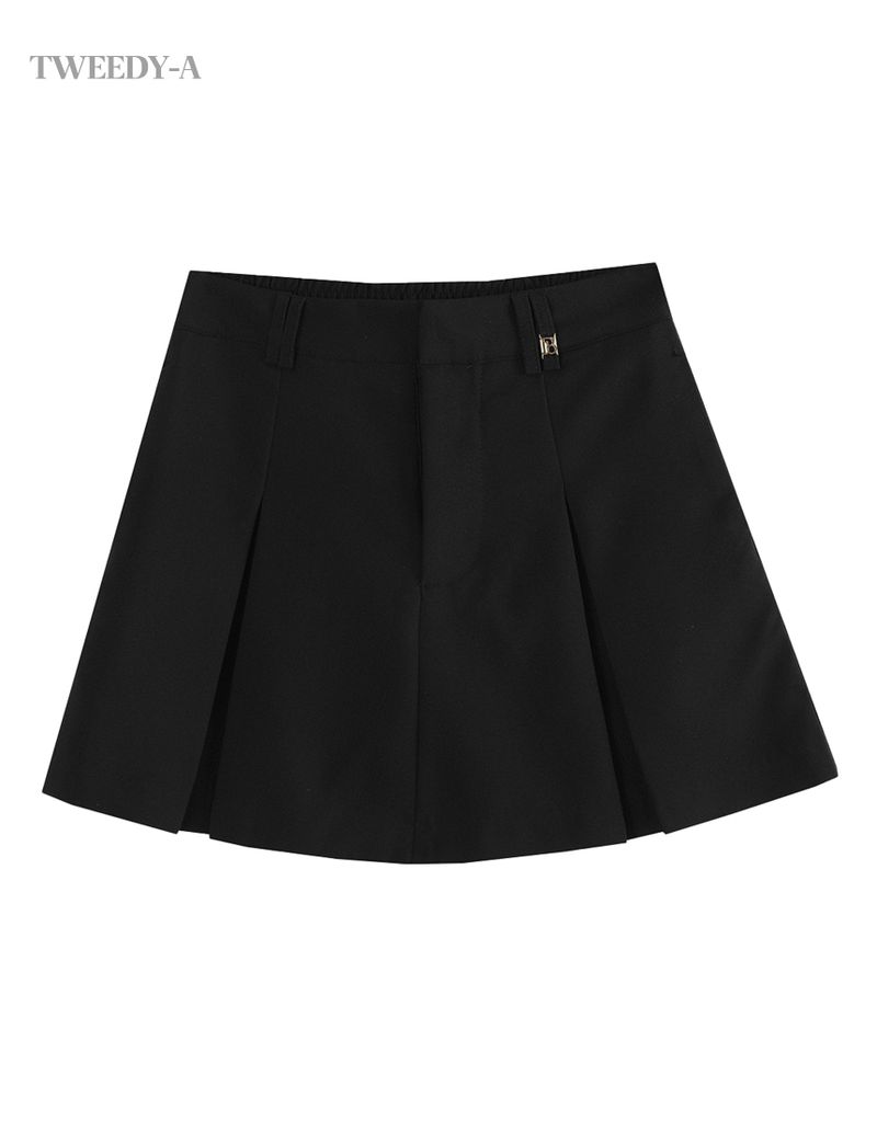 TWEEDY-A（ツウィーディア）の「Basic Gold Length Highlighted Skirt Pants Black（Skirts）」