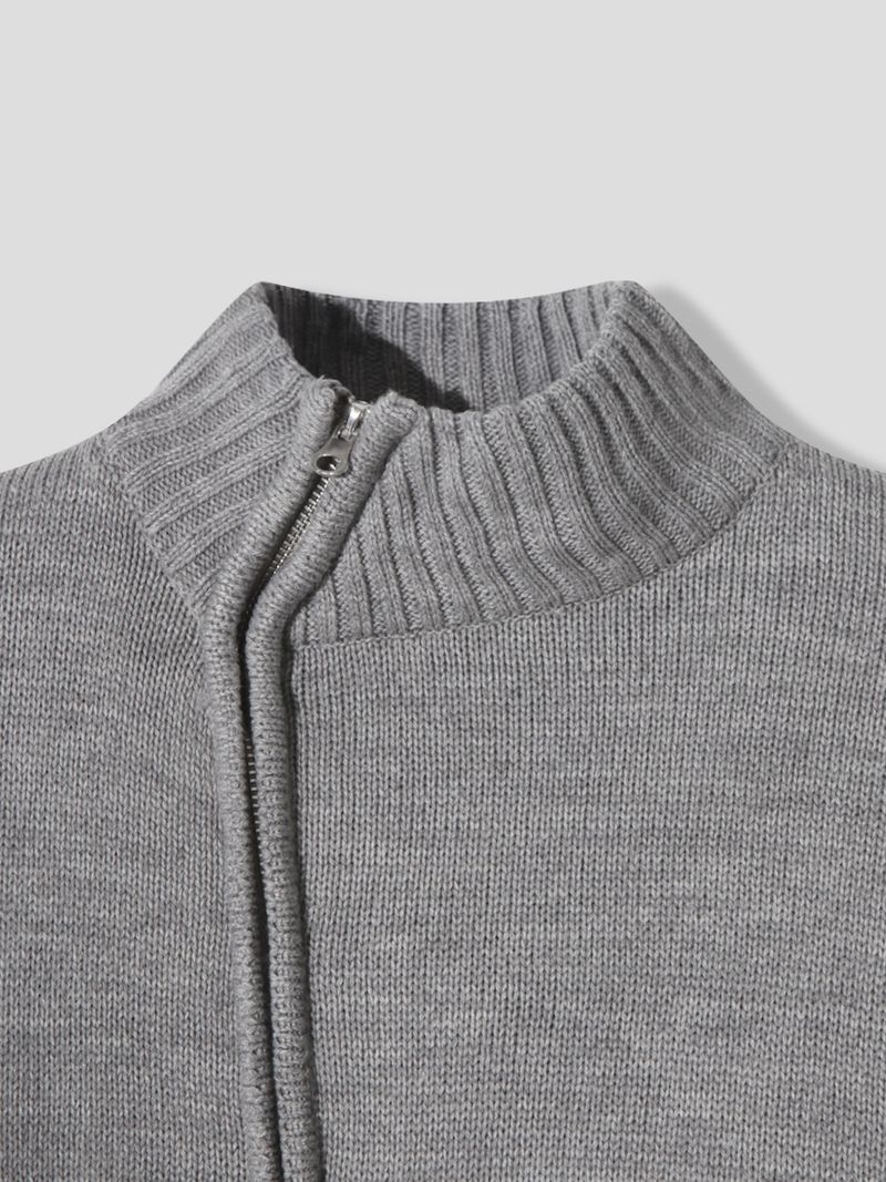 Legacy Diagonal Knit Zip-Up 4C