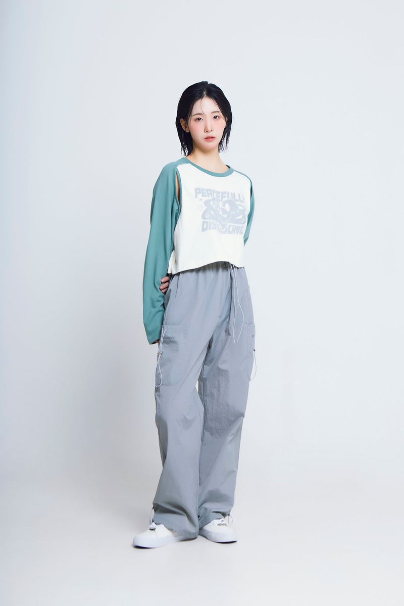 string cargo track pants_gray