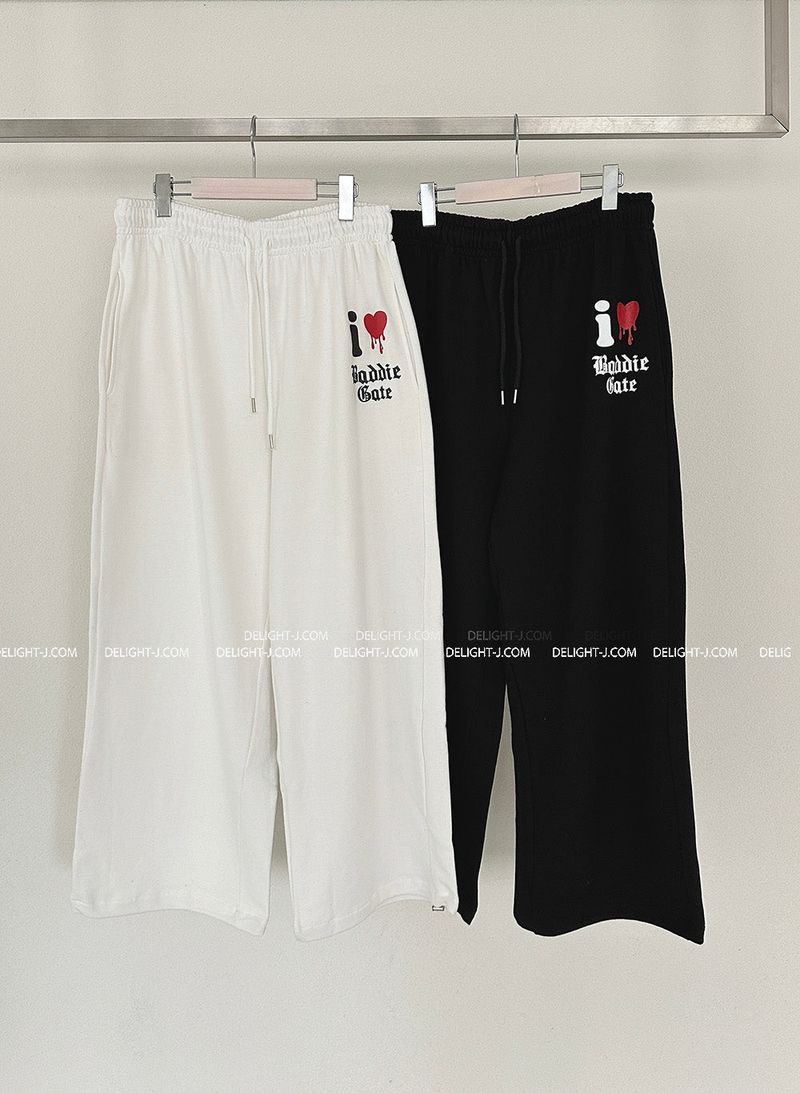 I Love Jogger Wide Pants