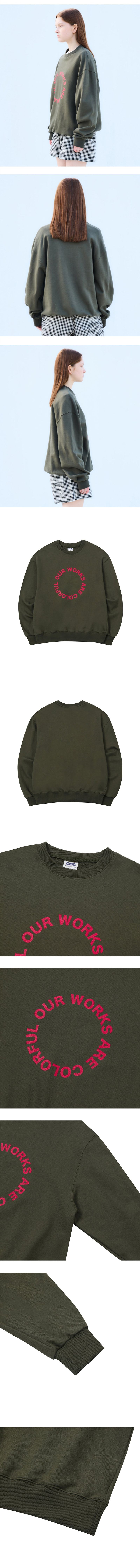 CIRCLE LOGO SWEATSHIRT(KHAKI)
