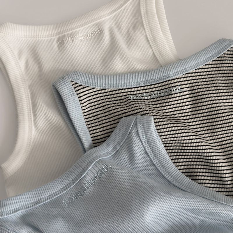 [prts made] plan ribbed sleeveless top (6colors)