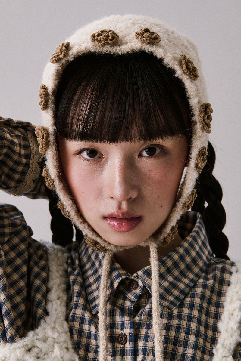 Boucle Flower Bonnet [Beige]