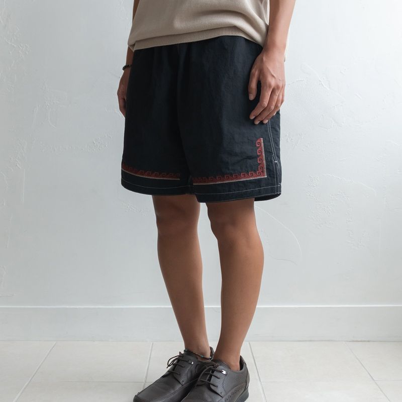 Marina stripe shorts / Black
