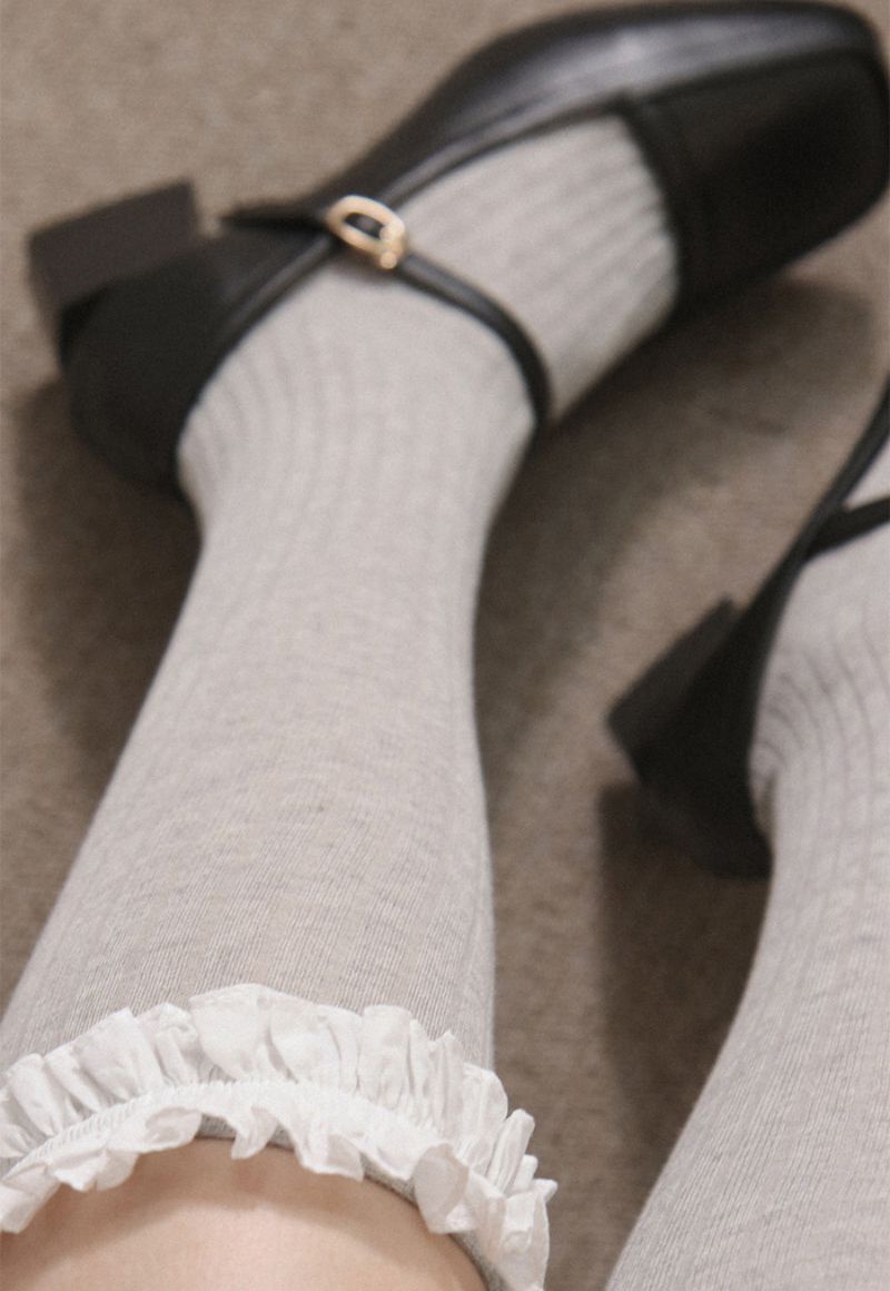 frill knee socks (2colors)