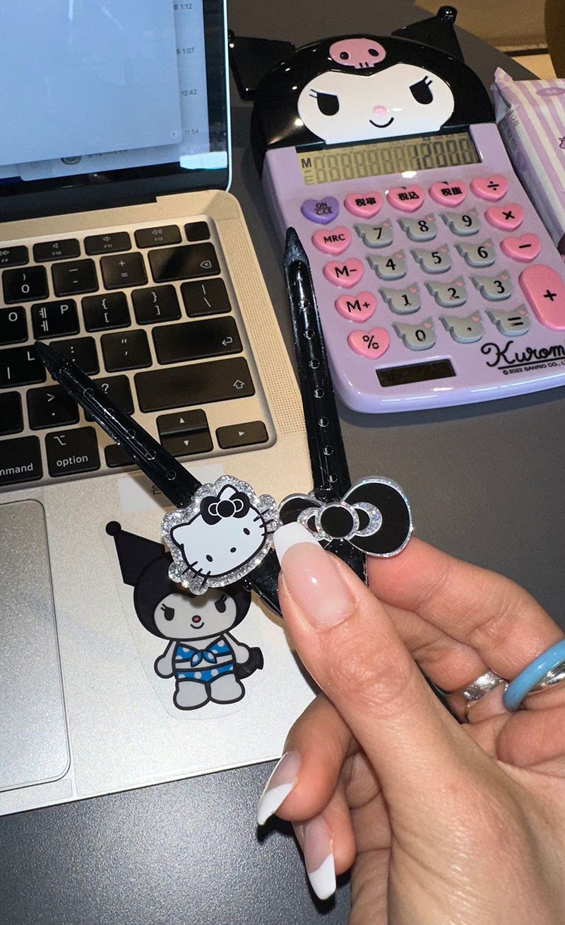 Glitter kitty hair pin (set)