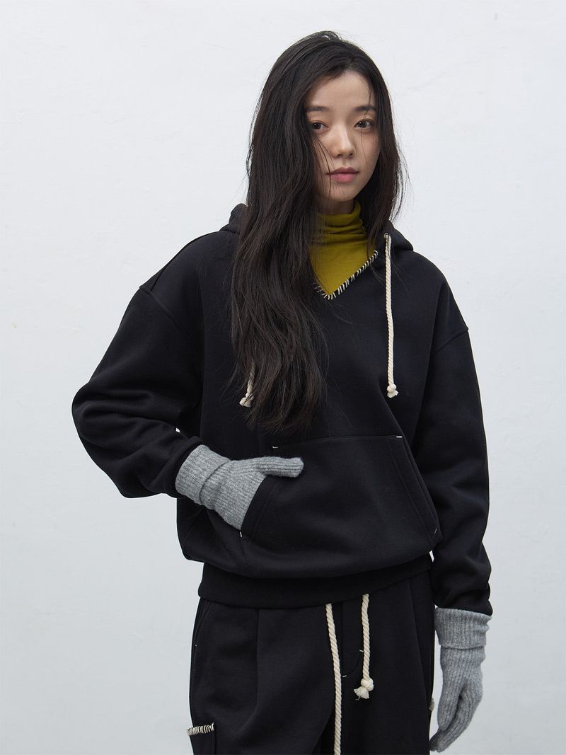 GENERAL IDEA（ジェネラルアイディア）の「stitch v-neck sweat hood t-shirts（Tops）」