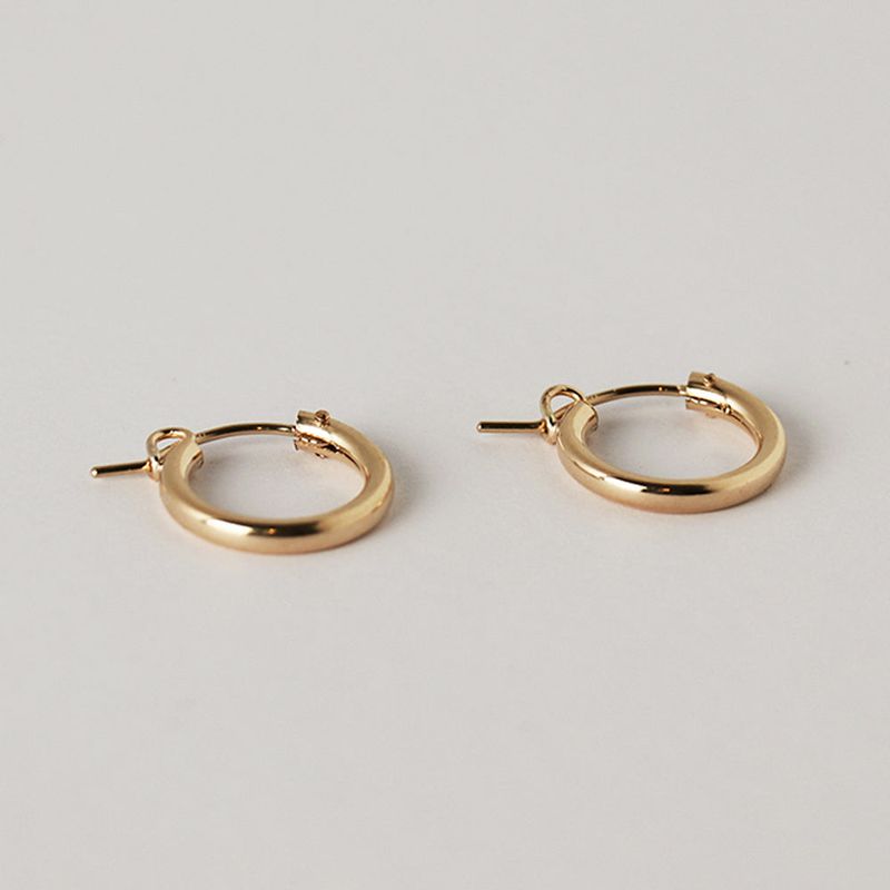 14K GOLDFILLED RING EARRING (S size)