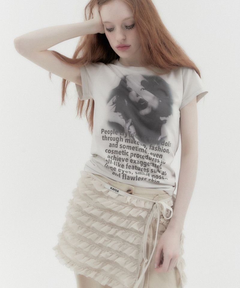 Your Skin Short Sleeve Tee Beige