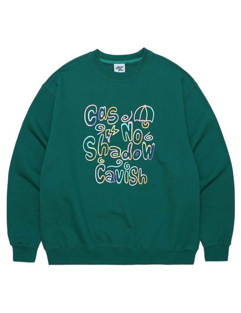 cavish（カビシ）の「RAINBOW CRAYON SWEATSHIRT GREEN(CV2CFUM466A)（Tops）」