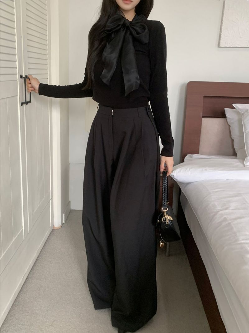 Tilly Tie Scarf Long Sleeve Top