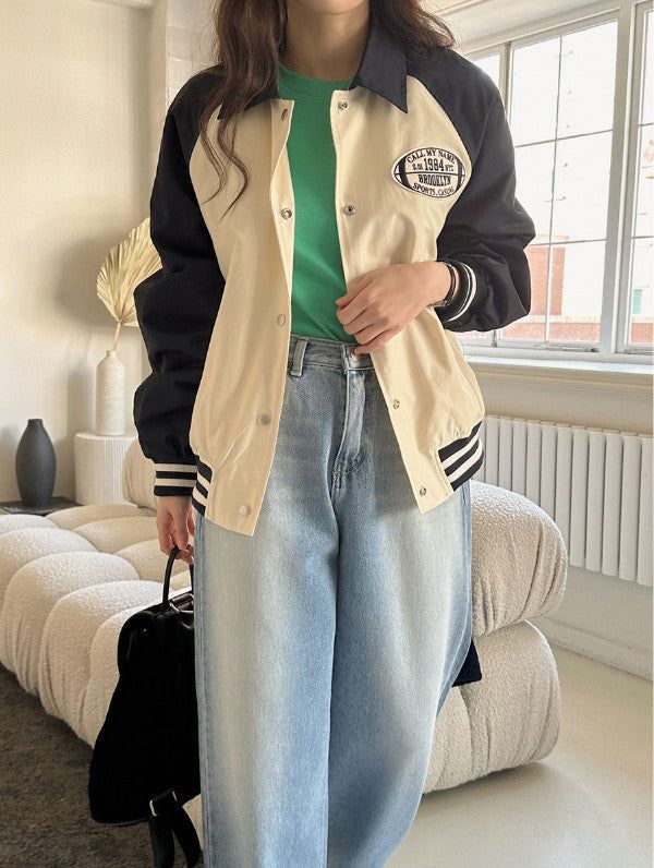 Hip Cat Brush Washed Wide Denim Pants