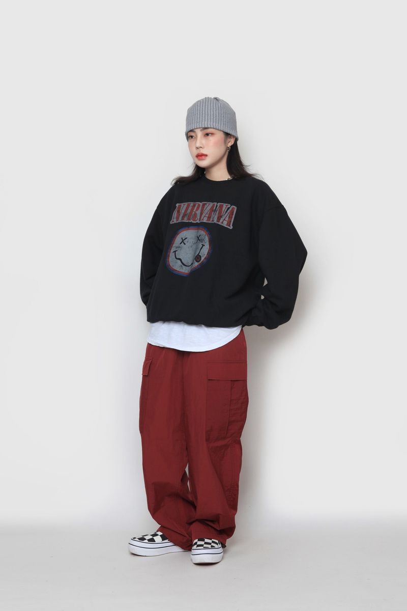 Smile Black Nirvana Sweatshirt