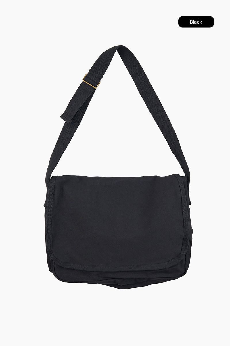 Solid canvas cross bag