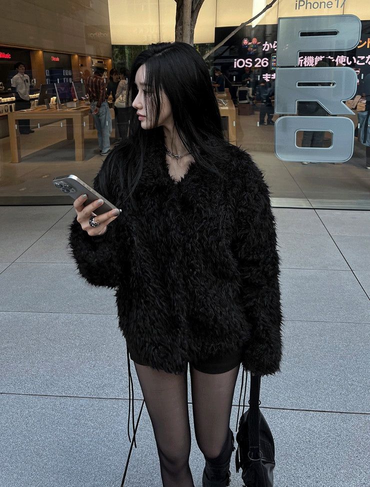 Bambi Fluffy Fur Jacket