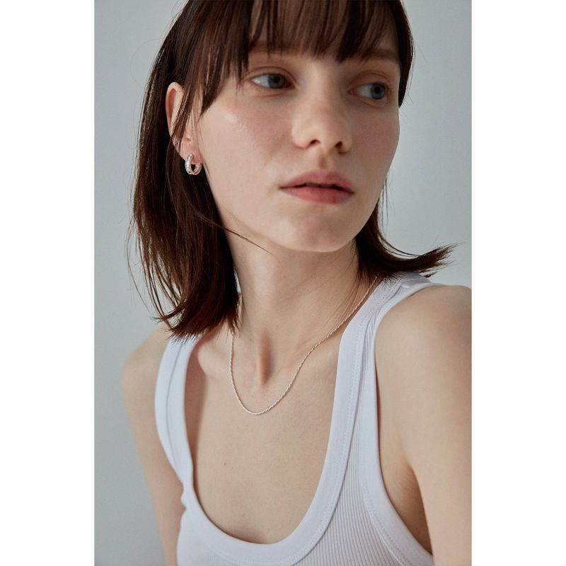 E.001/SIGNATURE TAG ONE TOUCH EARRING