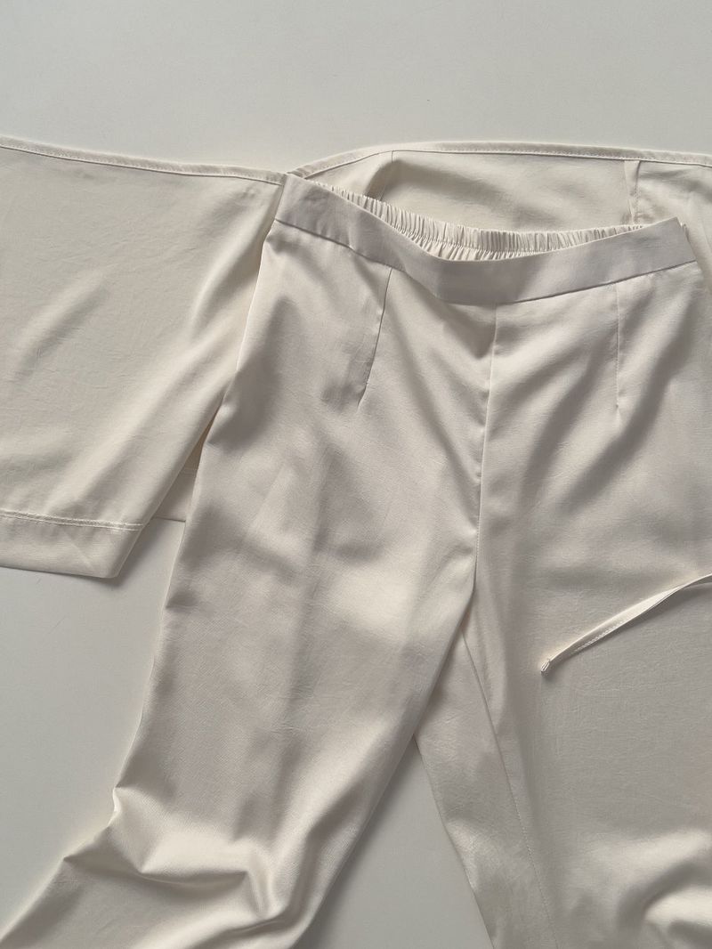 Satin Wrap Bootcut Wide Pants