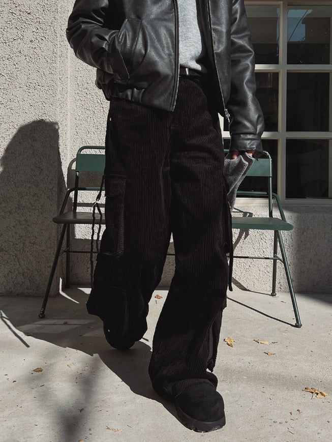 Tex double cargo strap corduroy pants