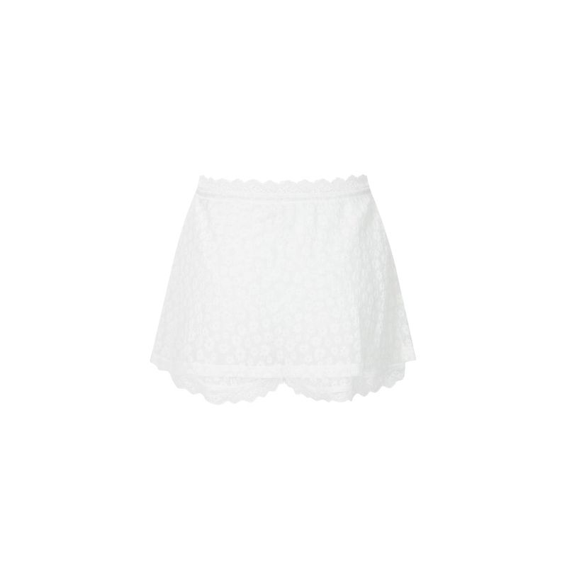 Lace skort white