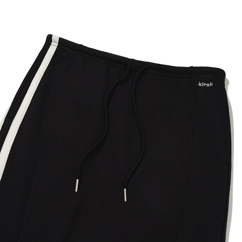 UNION JACK JERSEY MIDI SKIRT [BLACK]
