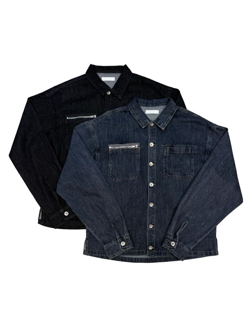 Flow Denim Shacket (M, L / 2colors)