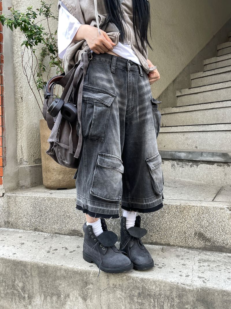 Origin Vintage Cargo Denim Bermuda Pants