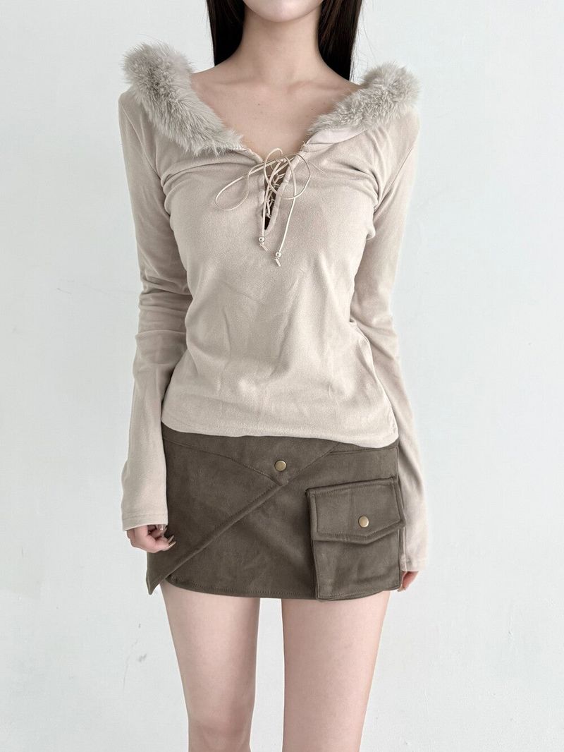 1548. Fur rope T (2color)