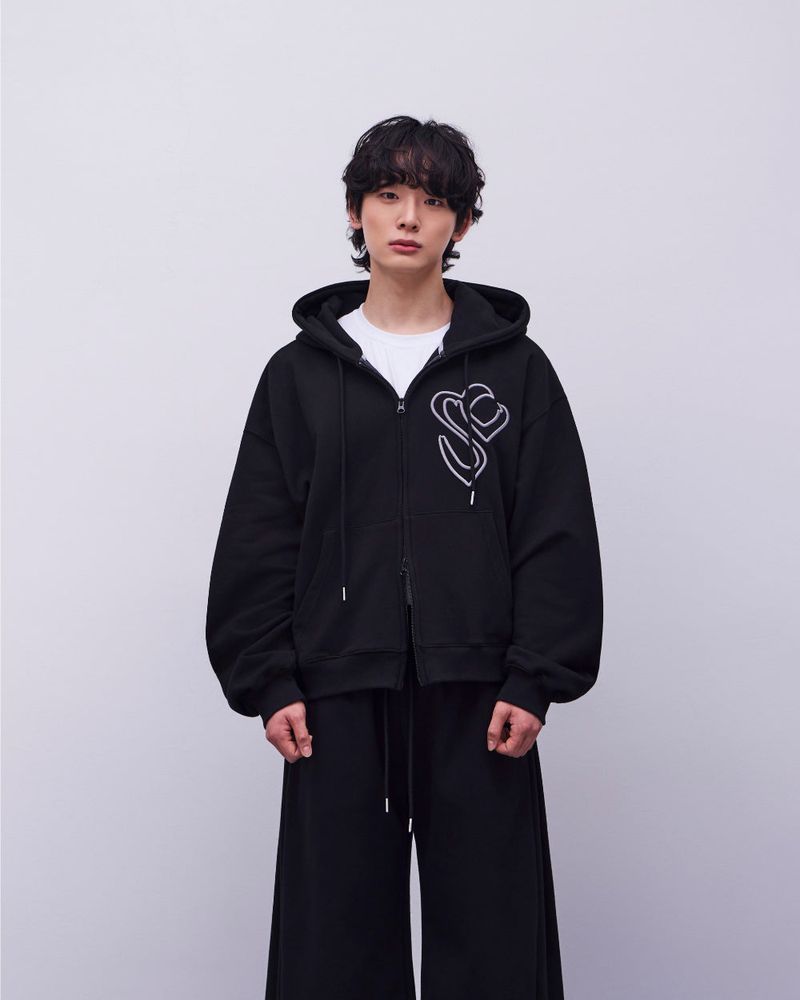26SS★ Rubber Stitch Hood Zip-Up