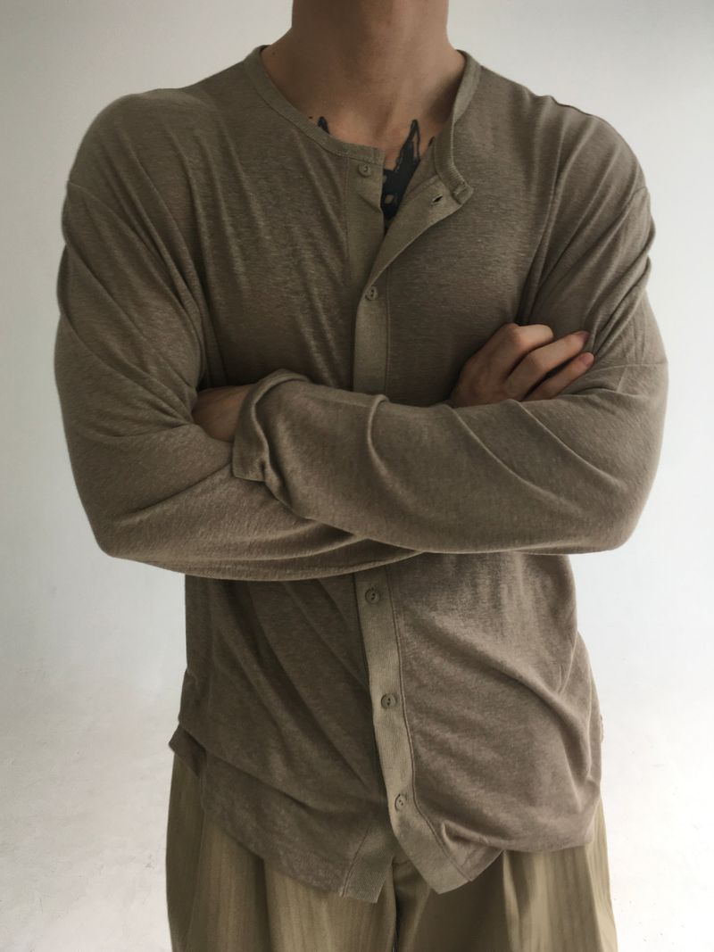 EGONLEO(エゴンレオ)の「linen seed cardigan(3colors)(Tops)」