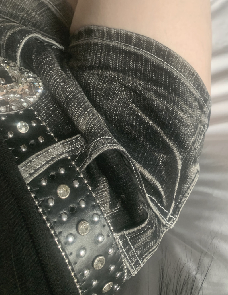 Marilyn y2k dark blue denim shorts