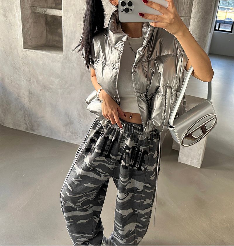 Camouflage Lettering Jogger Pants