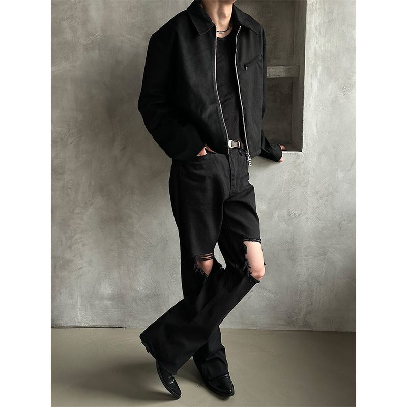 [F/W] Suede crop jacket (2color)