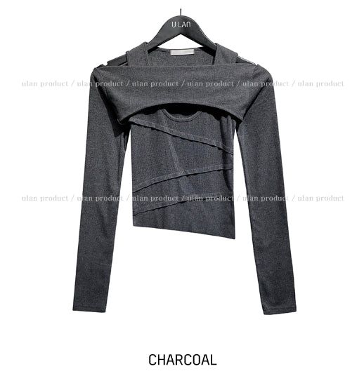 Kona cutting sleeveless bolero set