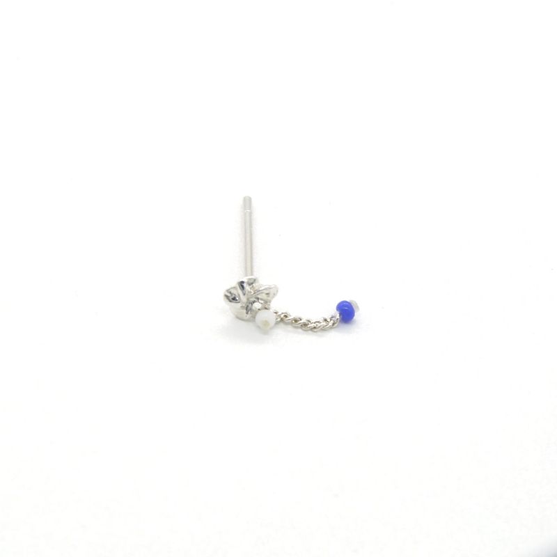 [CCNMADE] Plumeria Silverchain Earring (9color)