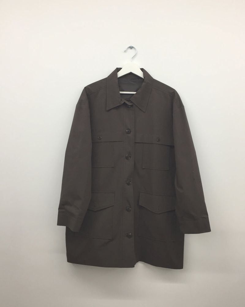 Single collar utility half coat (2color)