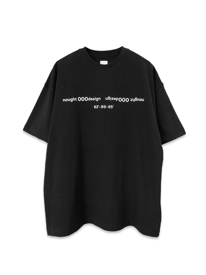 nought(ノウト)の「Reverse Logo T-Shirt / Black(Tops)」