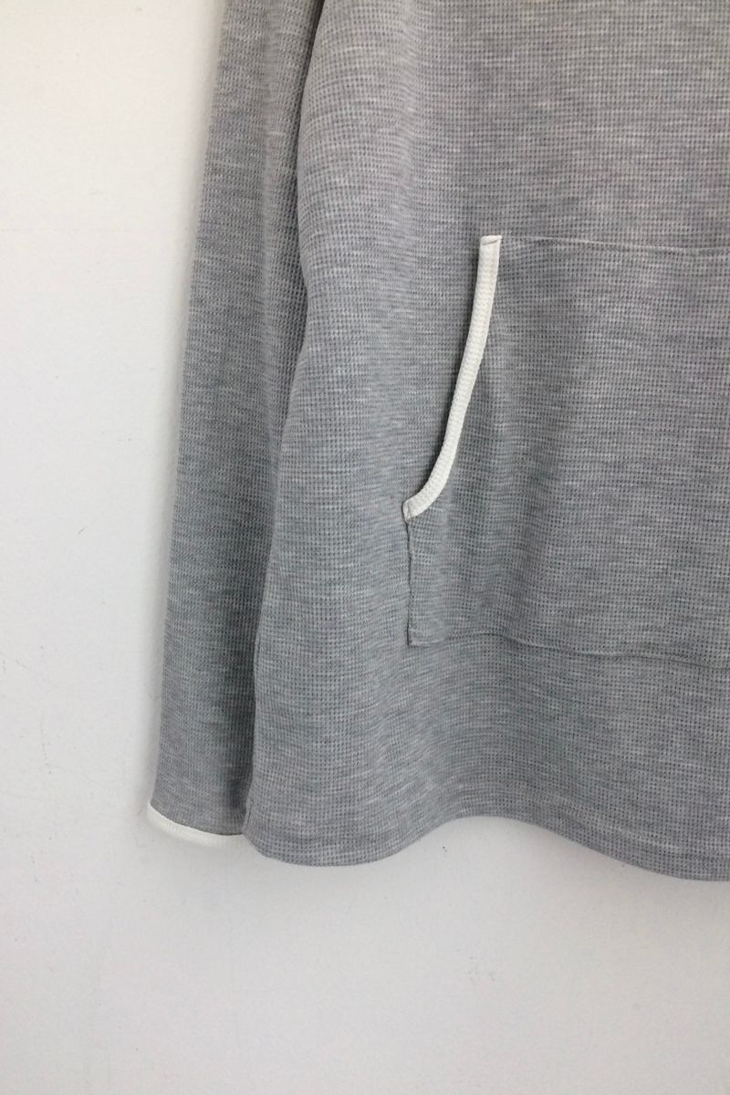 highneck loose waffle hood