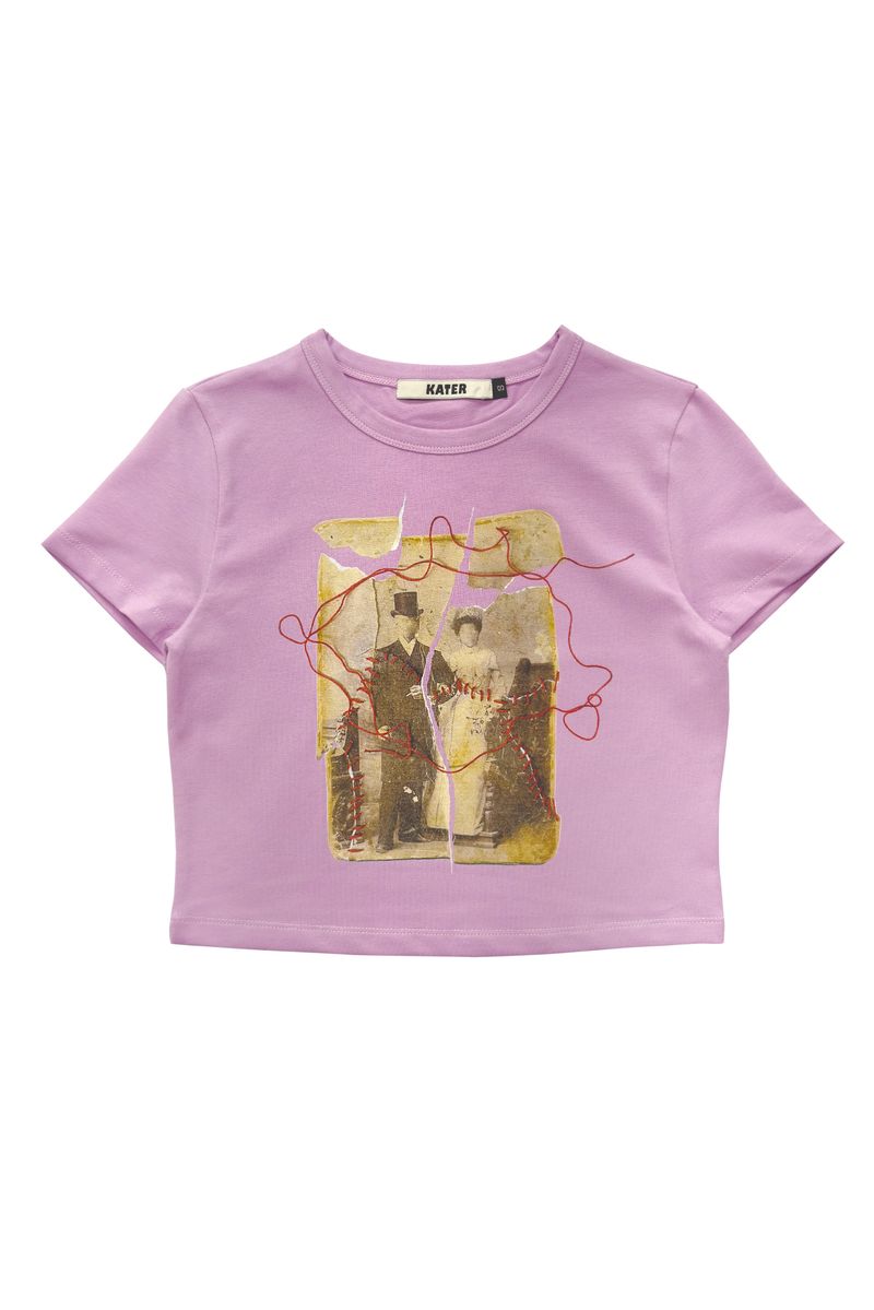 KATER（カーター）の「Broken Picture Tee PURPLE（Tops）」