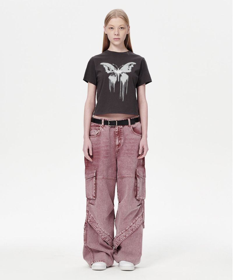 BUTTERFLY GOTH CROP TEE