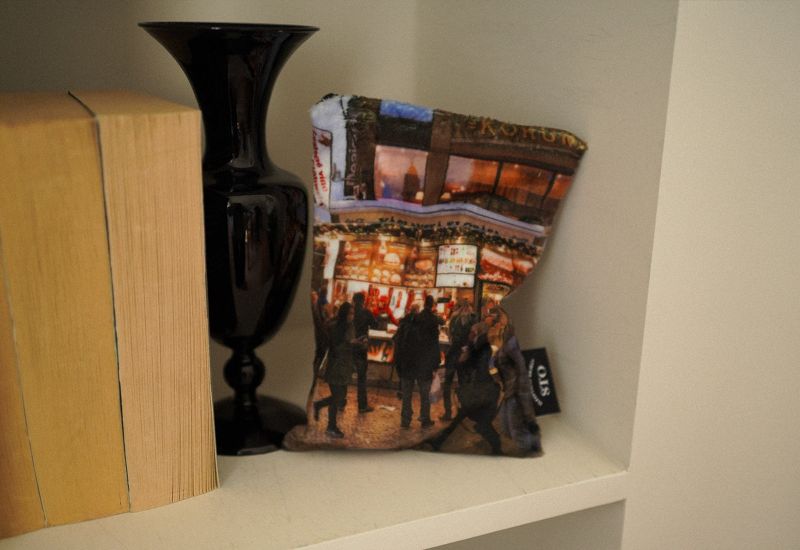 winter town pouch